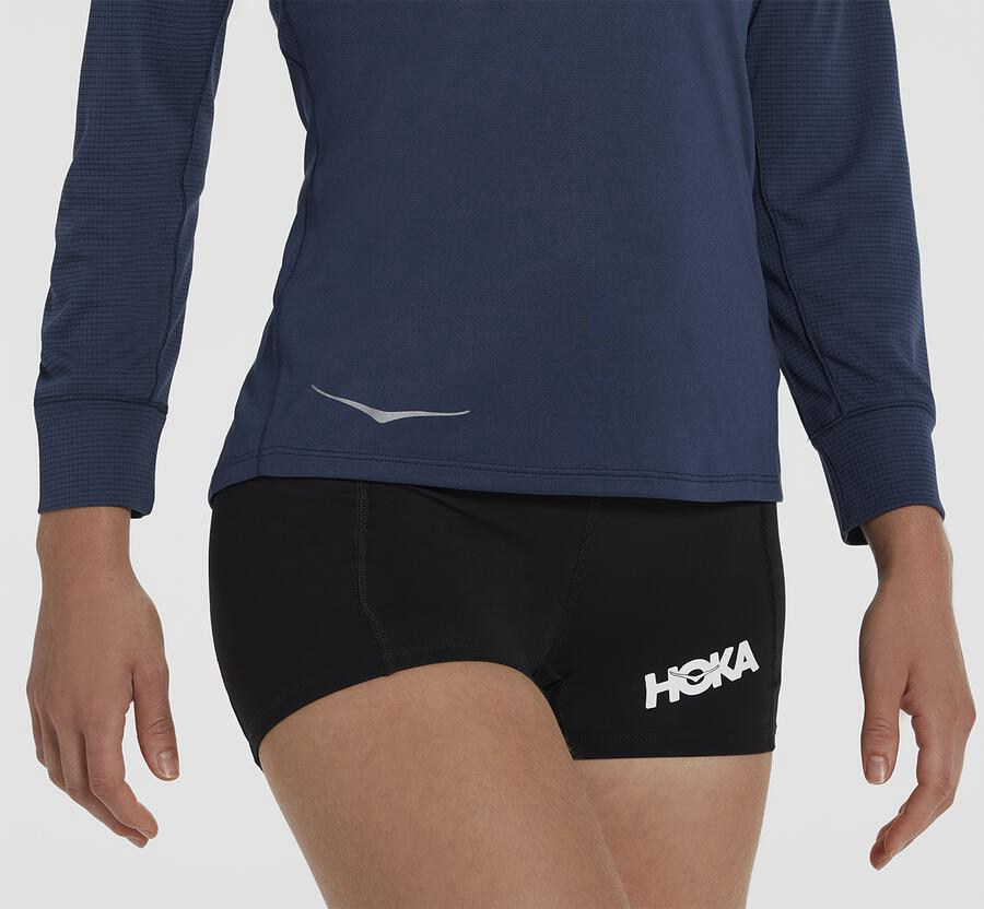 Hoka One One Top Dame - Performance 3/4 Sleeve - Mørkeblå - 619530SFU